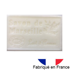 Marseille soap 125 gr. with vegetable oils and organic olive oil. 72% oil. (Lait d'Anesse)