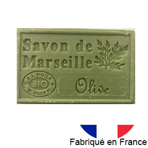 Marseille soap 125 gr. with vegetable oils and organic olive oil. 72% oil. (Olive)