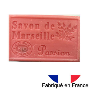Marseille soap 125 gr. with vegetable oils and organic olive oil. 72% oil. (Passion)