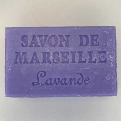 Marseille soap 60 gr. with vegetable oils and organic olive oil (Lavande)