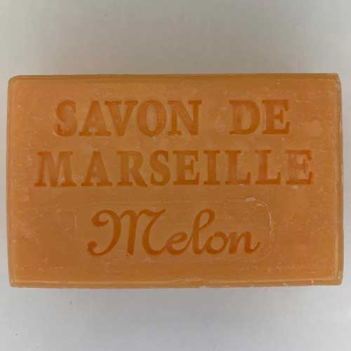 Marseille soap 60 gr. with vegetable oils and organic olive oil (Melon)
