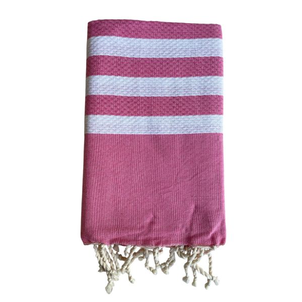 Fouta nid d'abeille 5/5 (pnk)