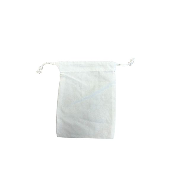 Sac cordelette blanc 15x20 cm 100% coton