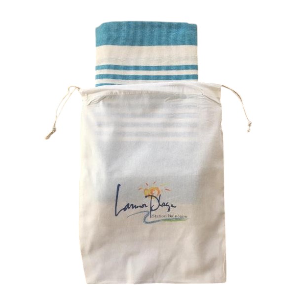 Sac cordelette blanc 30x40 cm 100% coton