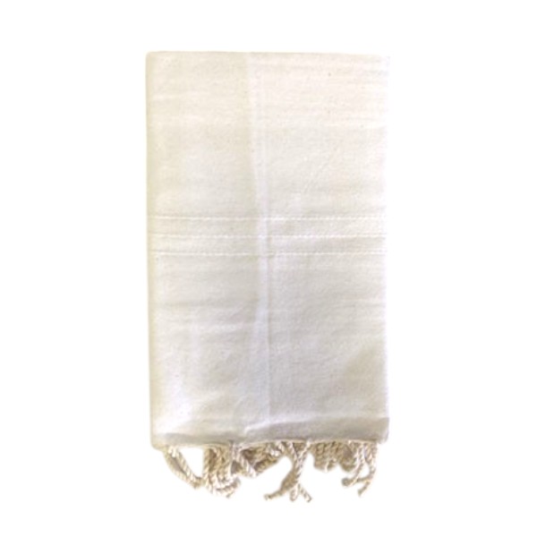 Fouta unie piqu�e (Blanc)