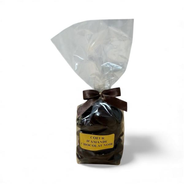 Drag�e coeur d'amande chocolat - 100g (Chocolat noir)