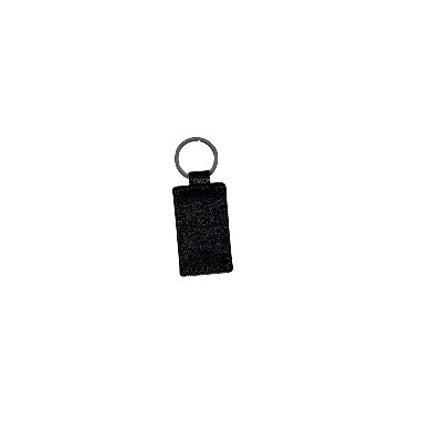 Porte-cl�s rectangle en cuir (rectangle cuir noir)