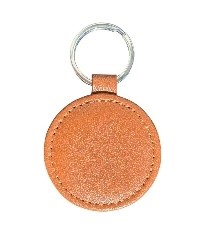 Porte-cl� rond en cuir (rond cuir marron)