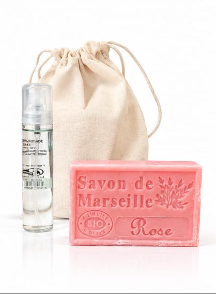 COFFRET PARFUM ET SAVON A LA ROSE (KDO032)